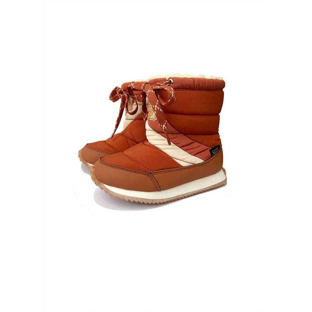 NEW YOUNG SOLES unisex peak snow boots in orange rust